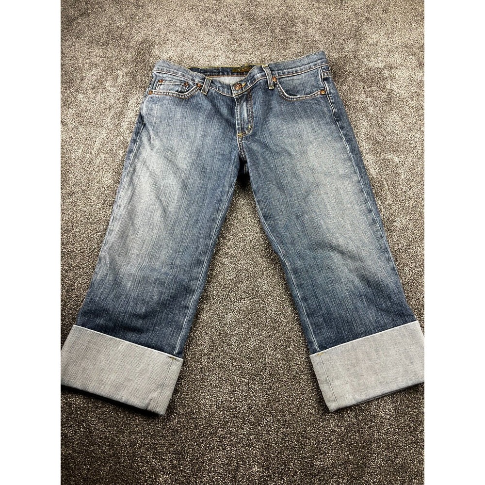 David Kahn Jeans Women Size‎ 30 Cropped Cuffed Stretch USA Vintage